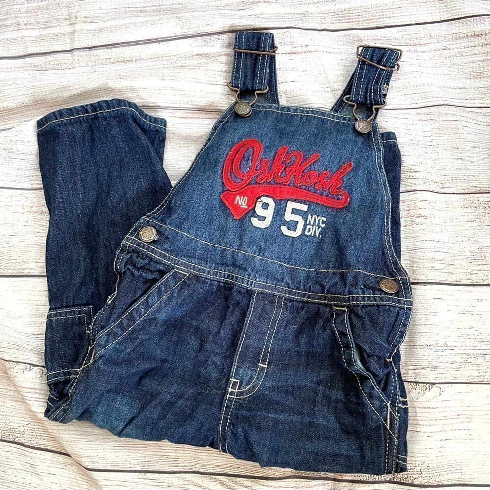 OshKosh 90s Denim Overalls Blue Jean with Red Logo